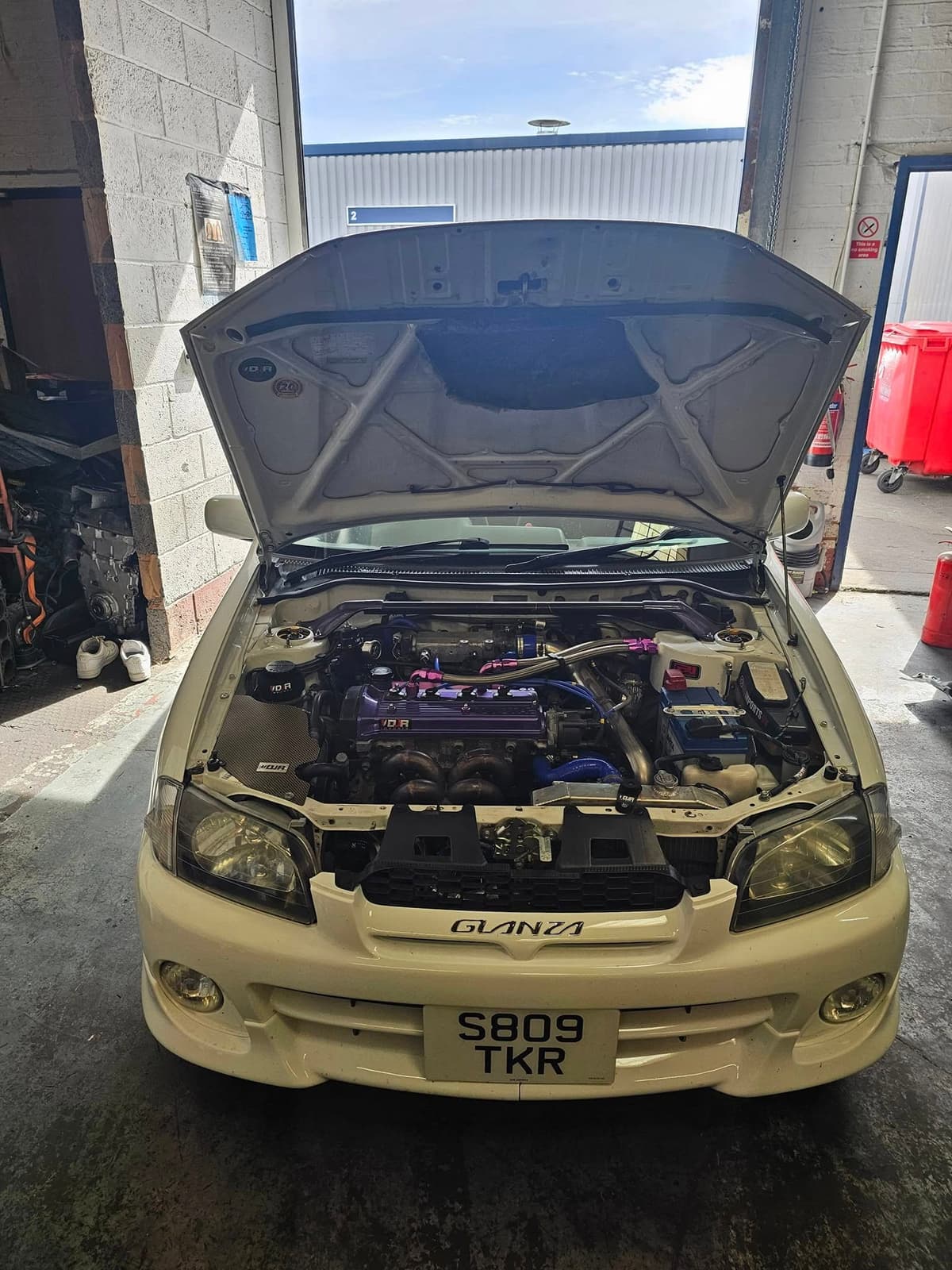 Mechanic working on a car