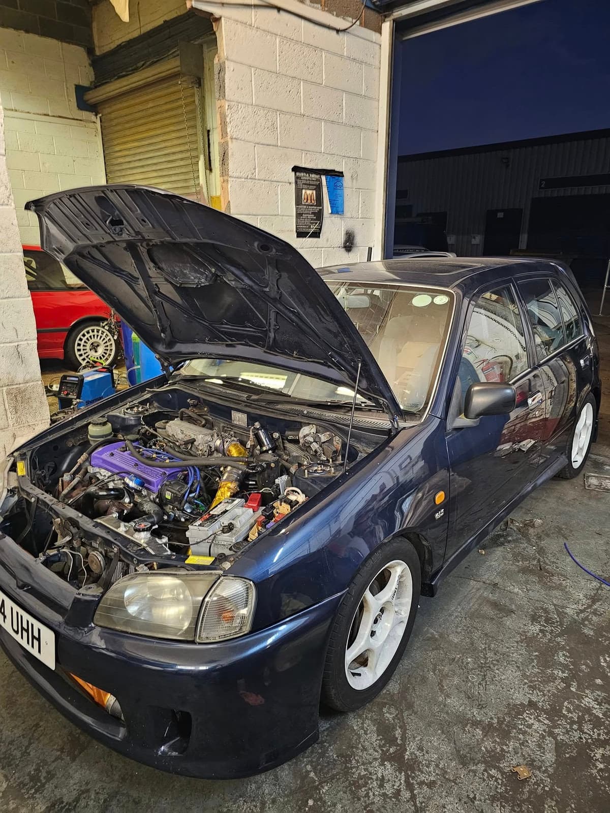 Mechanic working on a car